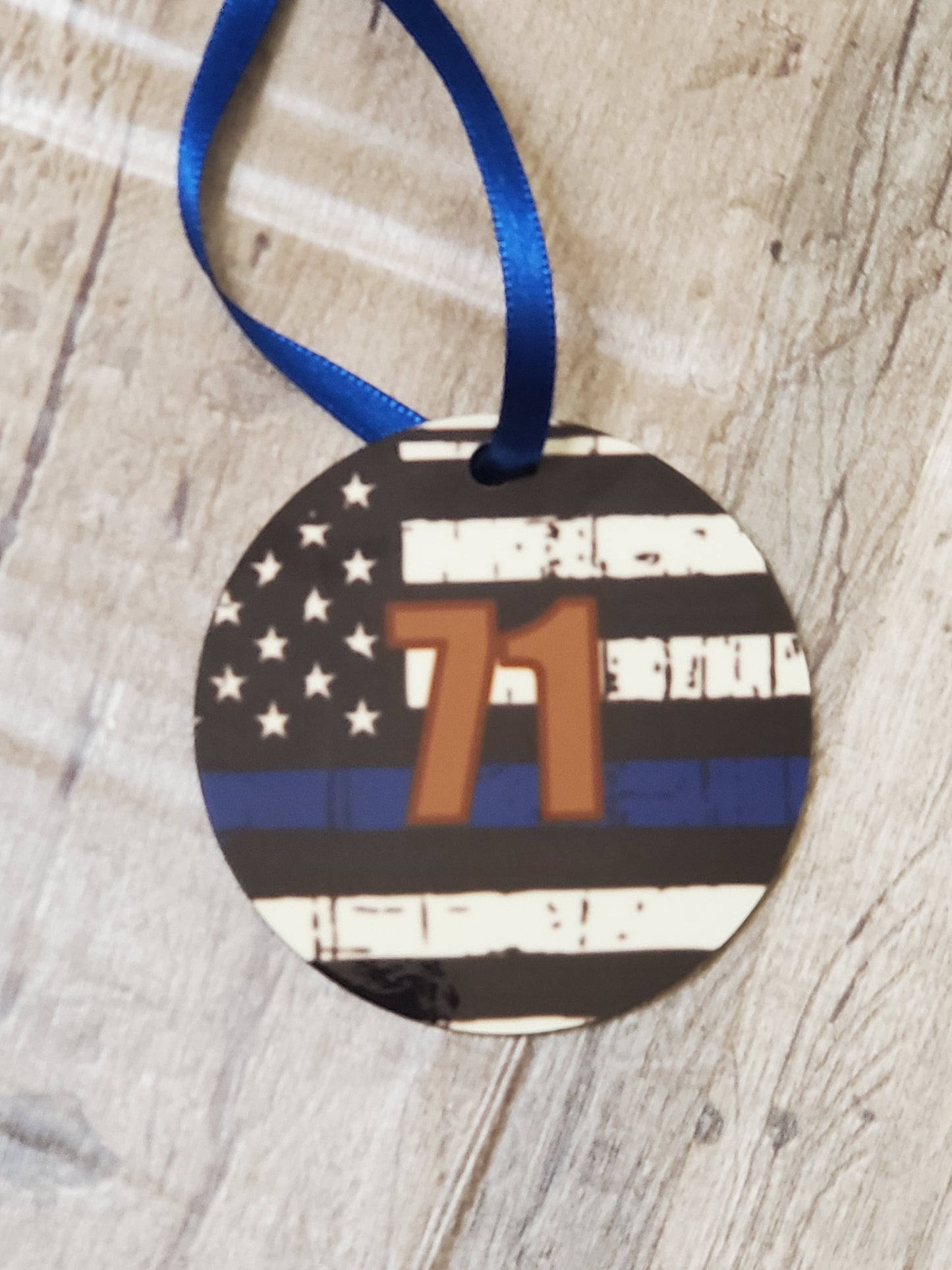 Canadian County sheriff patch blue line flag Ornament