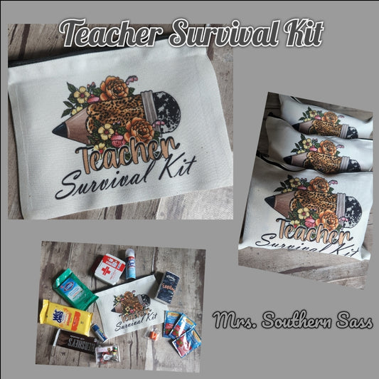 Teacher gift,  survival kit, zipper pouch